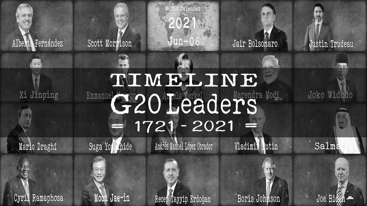 🌏 Timeline of G20 Leaders  1721-2021