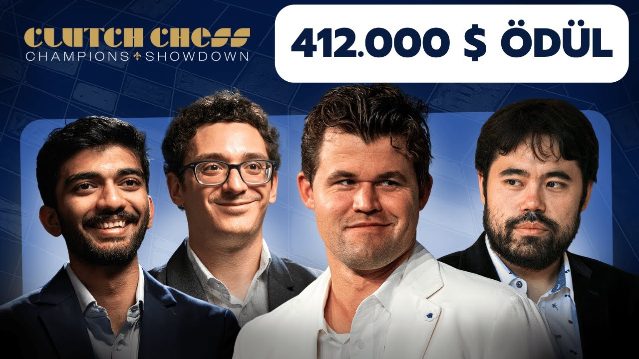 CARLSEN, NAKAMURA, CARUANA, GUKESH! 412 BİN $ ÖDÜLLÜ Clutch Chess 2. Gün