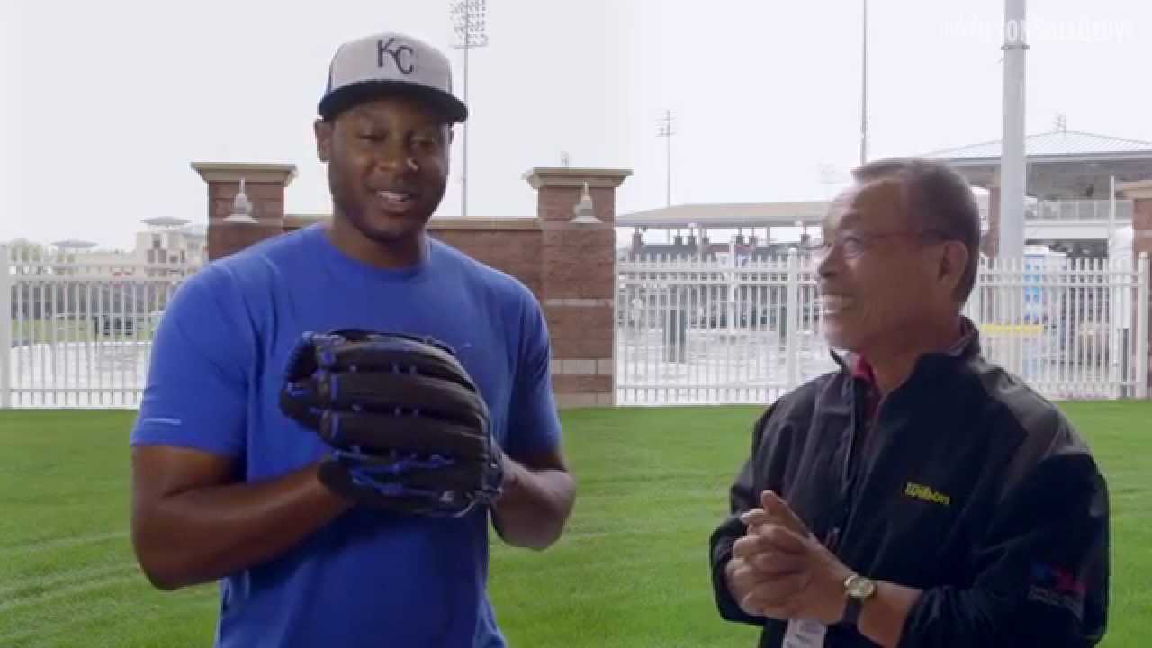 Aso & Lorenzo Cain Break In Outfield Glove