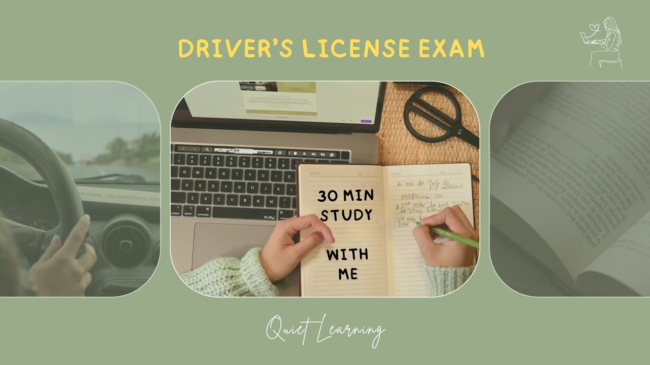 Study for Driving License | 30 Minutes | Day 1 | Quiet Focus 🧘🏻‍♀️