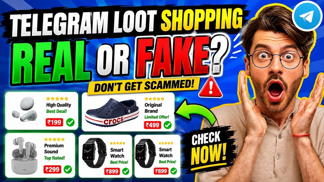 🛒Telegram Loot Shopping &ndash; Real Ya Fake? 🤔 | Best Amazon & Flipkart Loot Deals 2026 🔥