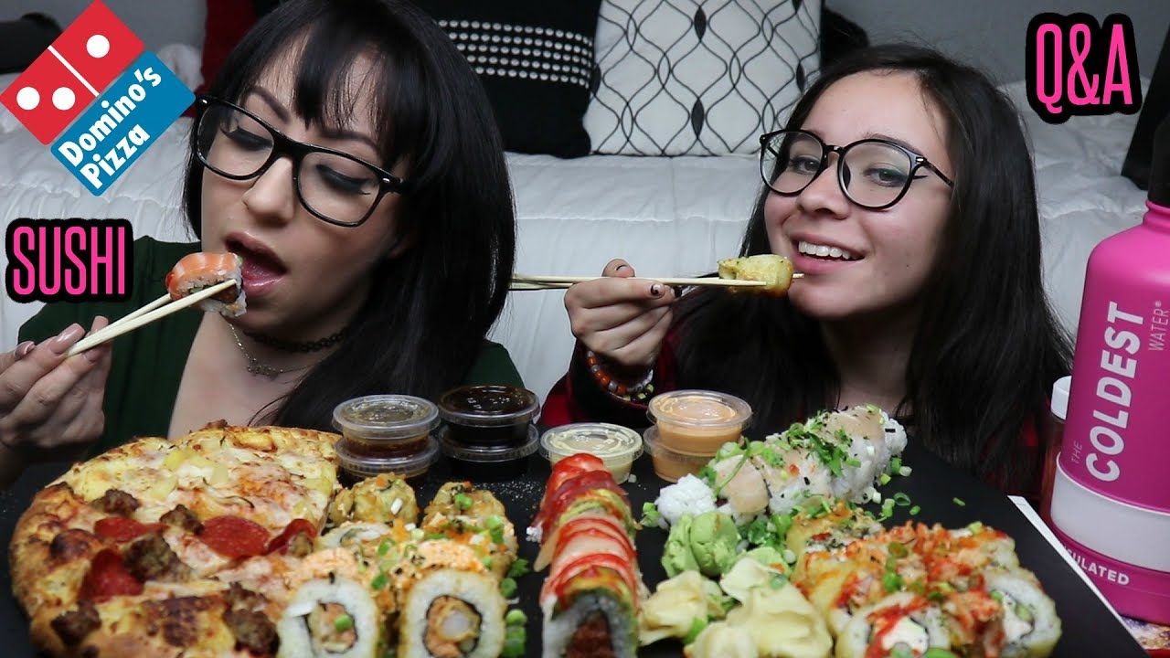 SUSHI AND PIZZA MUKBANG | EATING SHOW