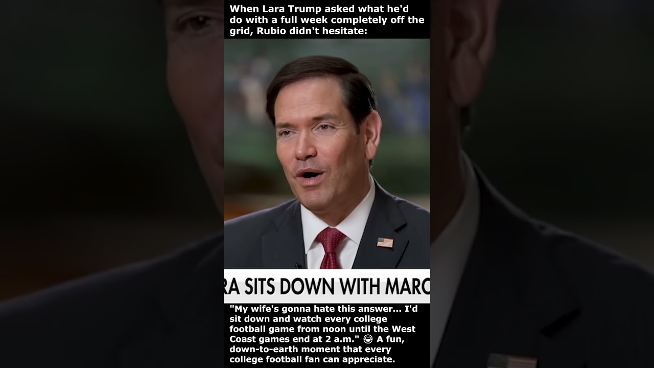 When Lara Trump asked what he'd do with a full week completely off the grid, Rubio didn't hesitate 😭