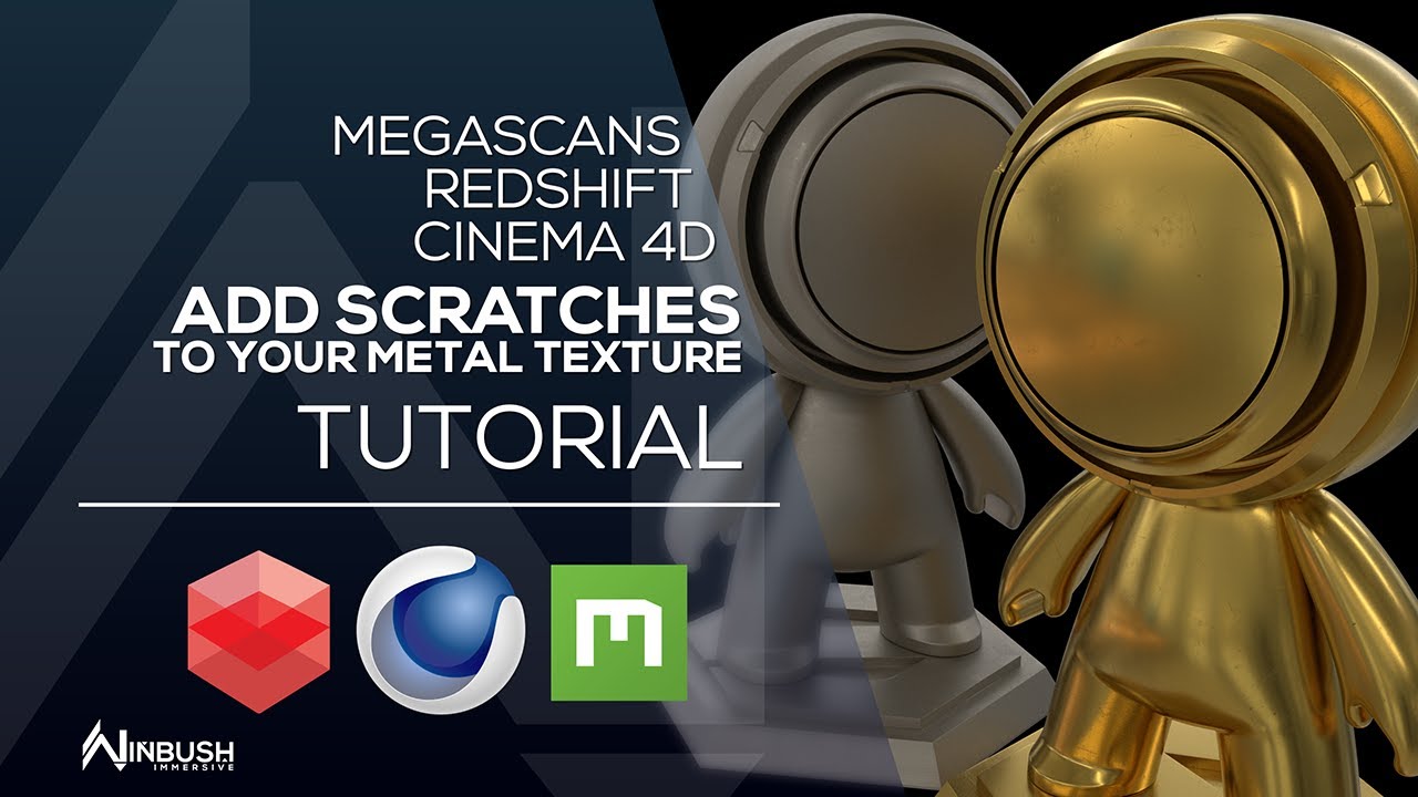 Scratched Metal with Cinema 4d / Megascans / Redshift