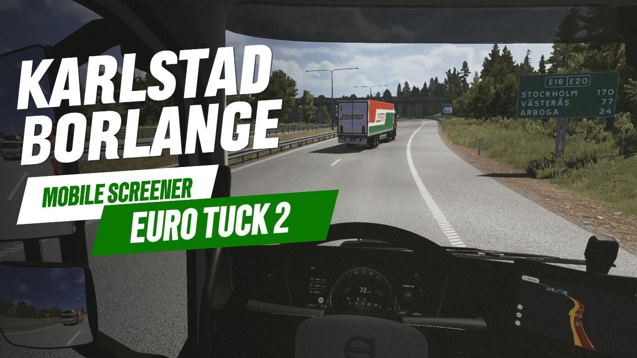 EURO TRUCK SIMULATOR 2 Traveled to Karlstad to Borlange , transporting Mobile Screeener.