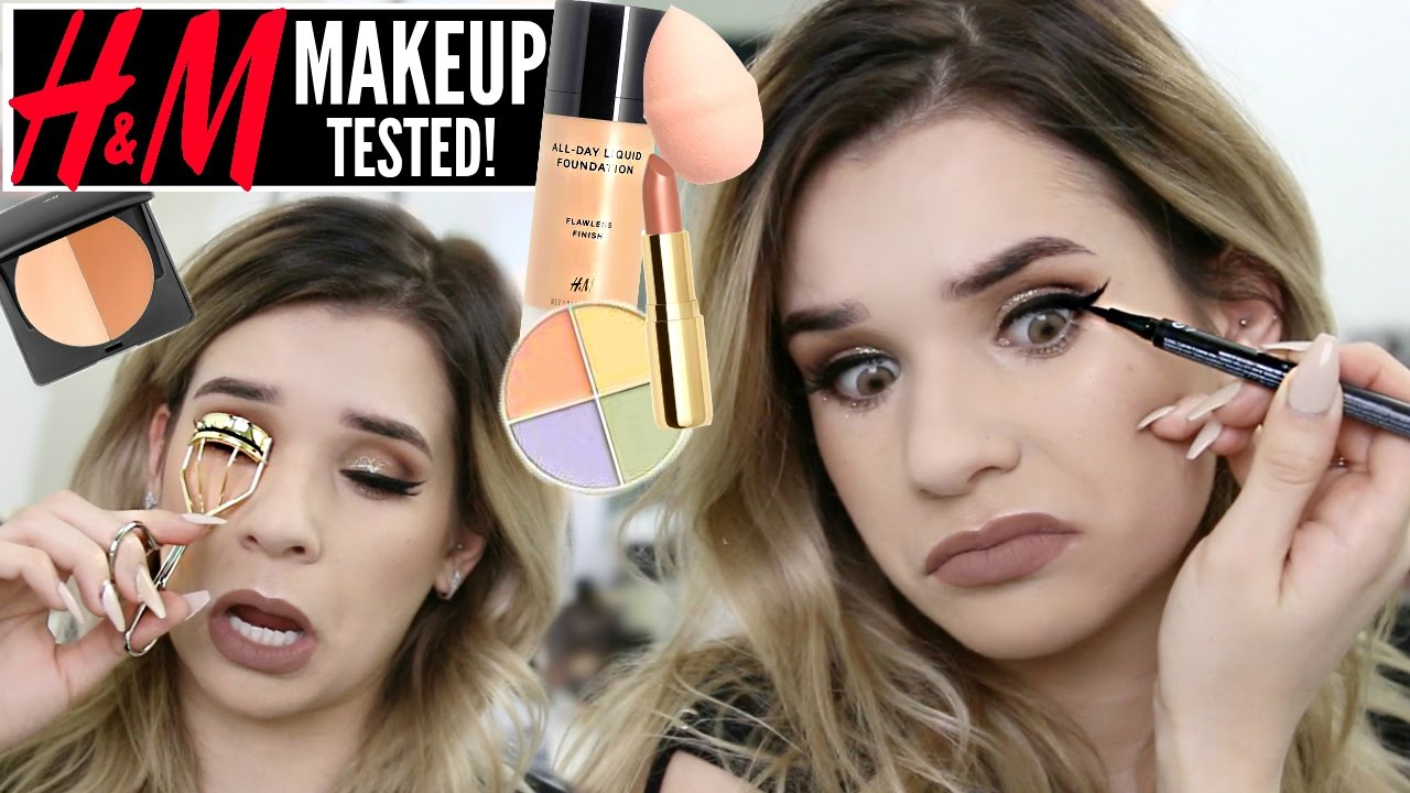 FULL FACE Using ONLY H&M Makeup?! Cheap Products TESTED! | WORTH IT or TOSS IT?!