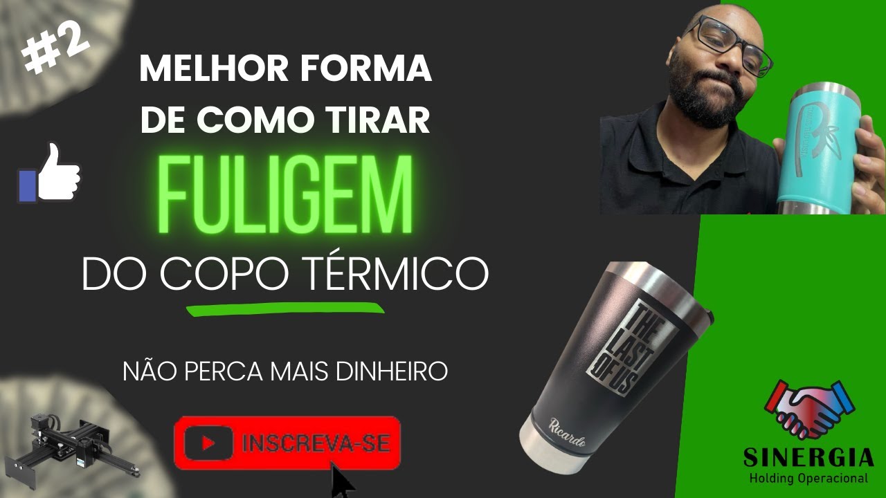#2  COMO LIMPAR COPO TÉRMICO GRAVADO A LASER-  Limpeza Descomplicada