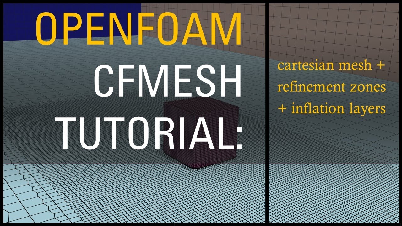 OpenFOAM cfMesh tutorial: cartesian mesh + refinement zones + inflation layers