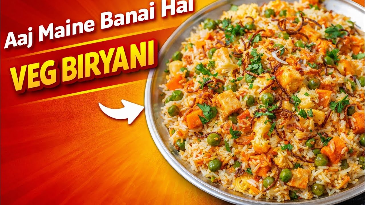 आज मैंने बनाई वेज बिरयानी