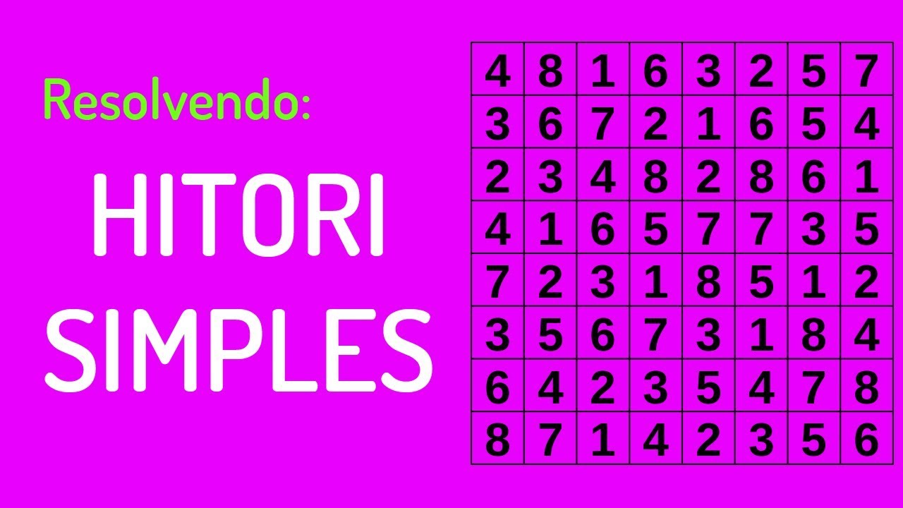 Hitori simples - Resolvendo passo-a-passo