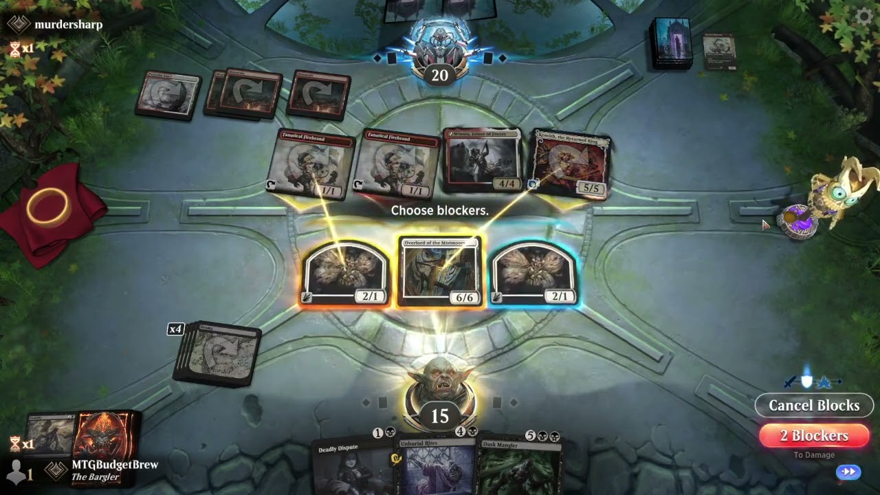 MTG Historic - Mono Black Midrange by MTGBudgetBrew VS Boros Midrange by murdersharp