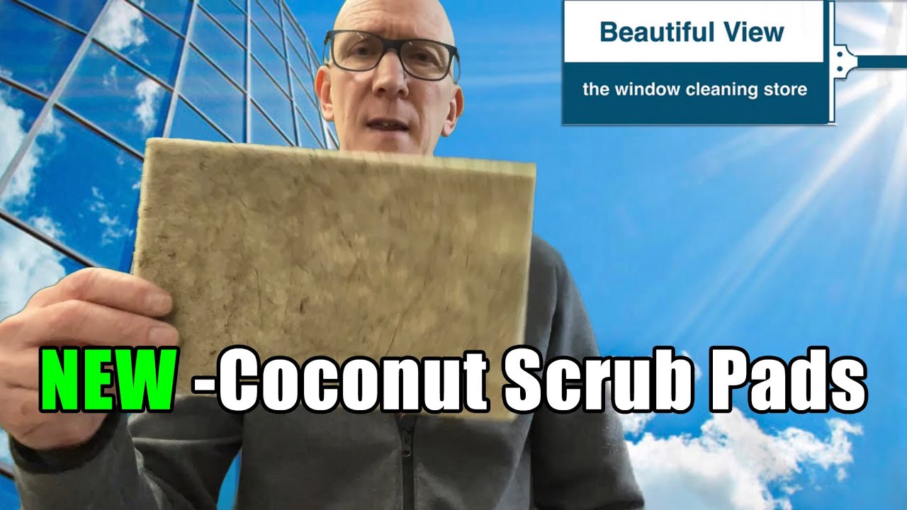 Coconut Scrub Pads - great for removing stubborn debris and hard water stains off glass