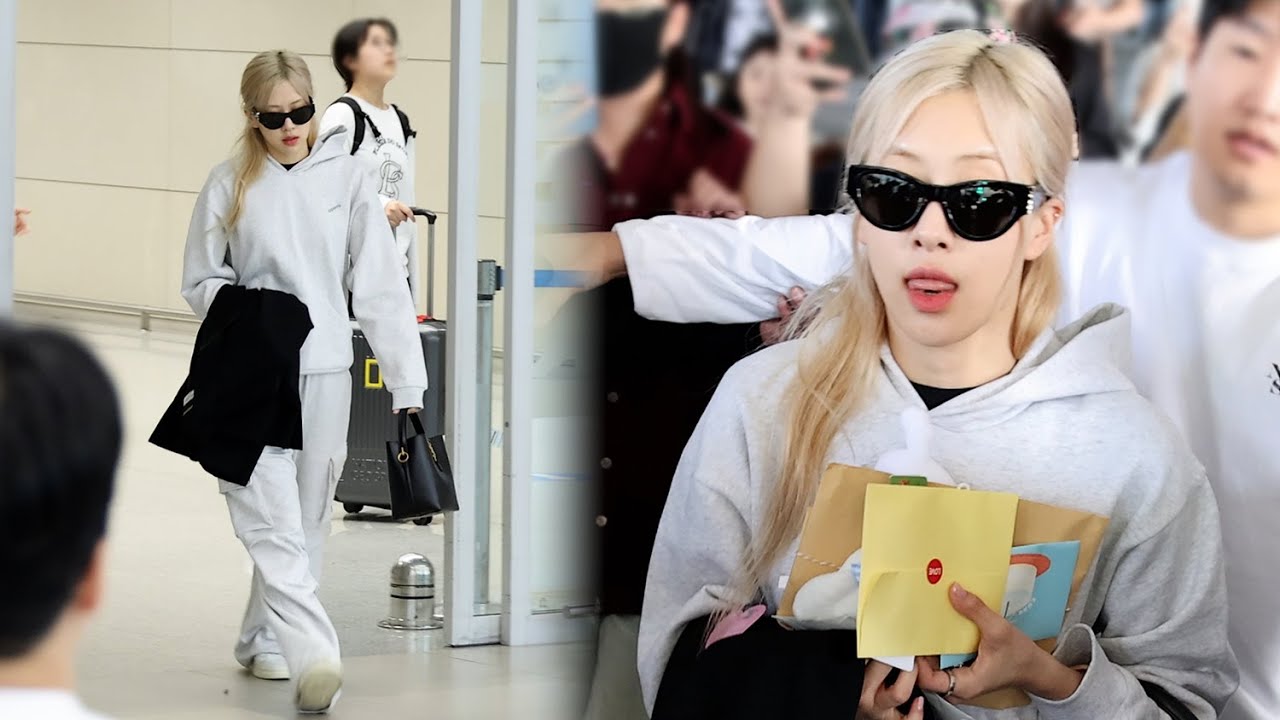 BLACKPINK (ROSÉ) 블랙핑크 로제 입국 (편지 떨어뜨려 미안~) Arrival | 인천공항 • 231002