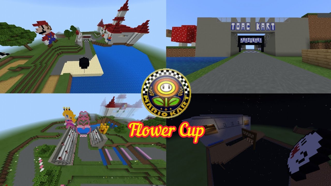 Mario Kart In Minecraft-Flower Cup