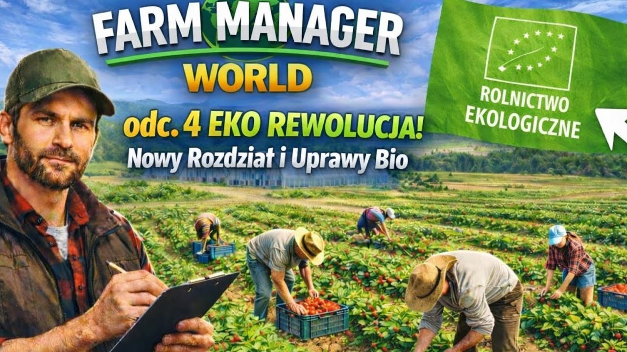 Farm Manager World #4 🌱 EKO REWOLUCJA! Start Nowego Rozdziału i Uprawy Bio