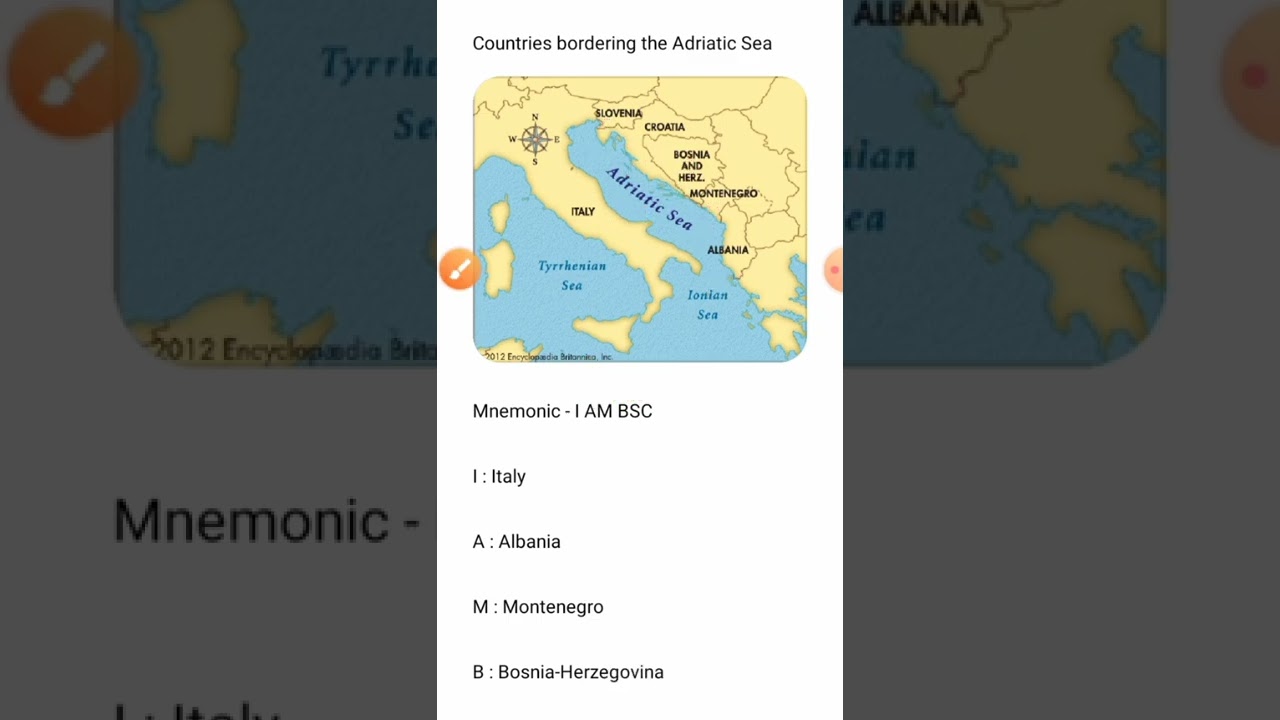4. Easy Trick To Remember Adriatic Sea Surrounding Countries Trick| Countries Bordering Adriatic Sea
