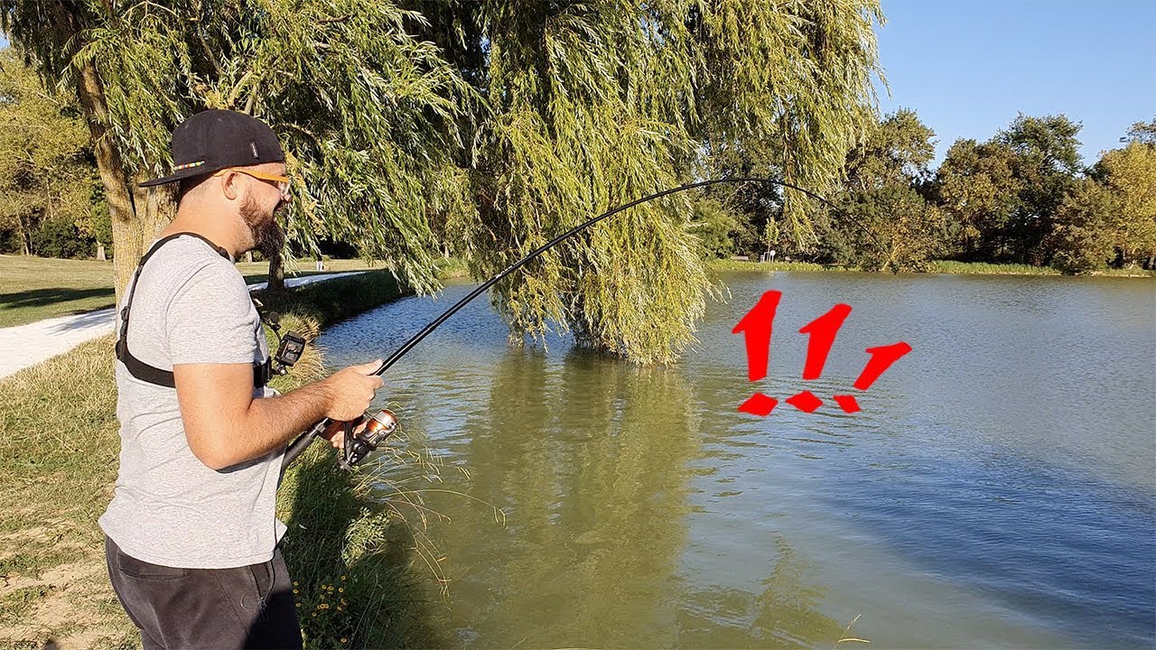 Elle a failli CASSER !!! GROS POISSON sur ma CANNE à 9€ feat Walid
