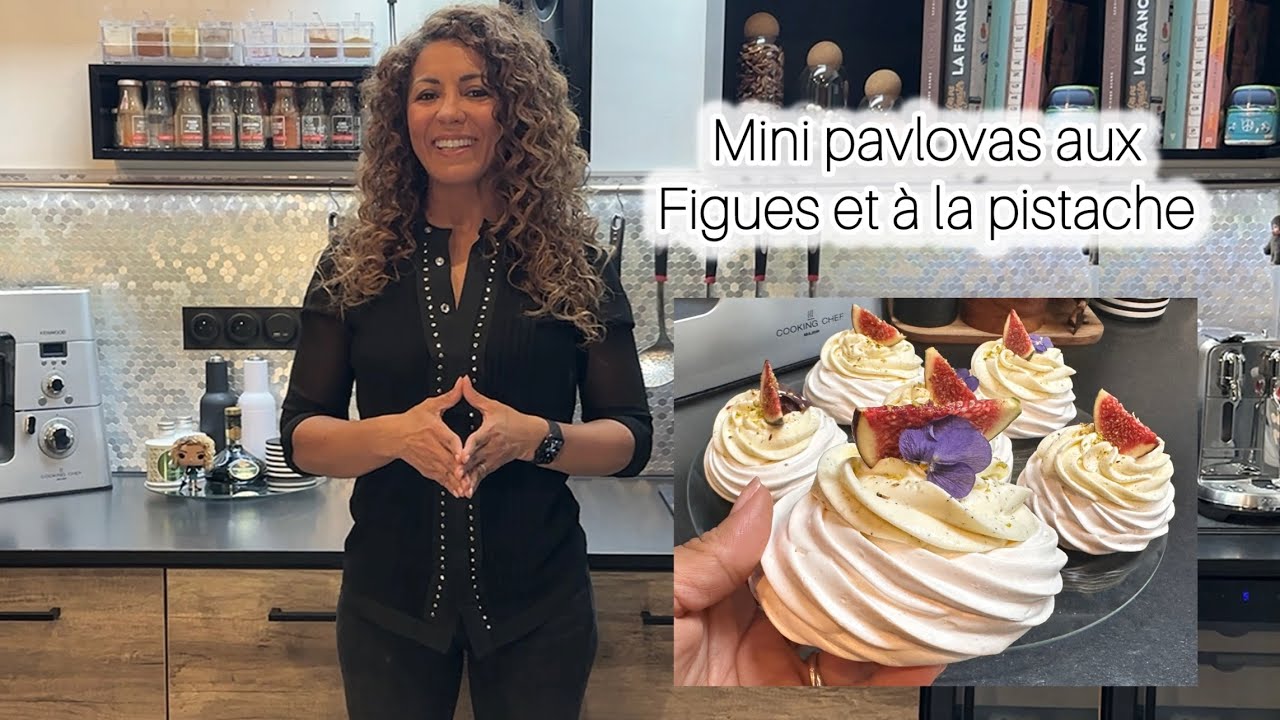 Pavlova facile à faire : figue et pistache