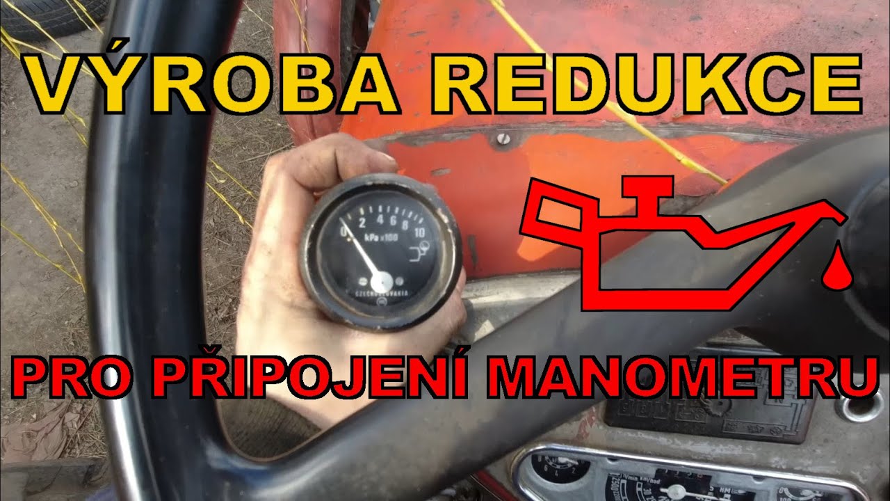 Zetor 3511 - Připojení manometru tlaku oleje