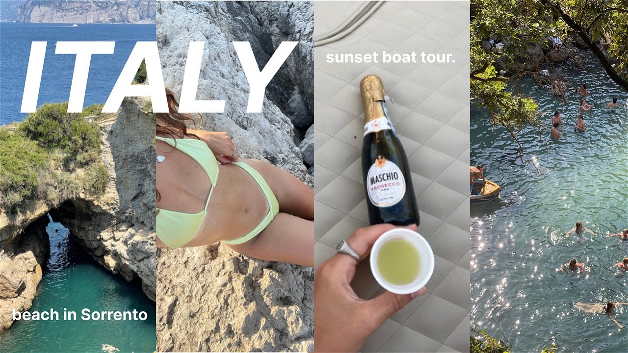 A day in Sorrento, Italy | fav beach, sunset boat tour, + more