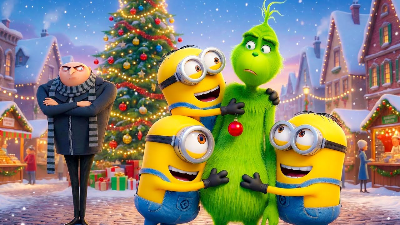 Minions Crash Christmas Night 🎄🚨 | The Grinch Can’t Handle This | Funny Minions Cartoon