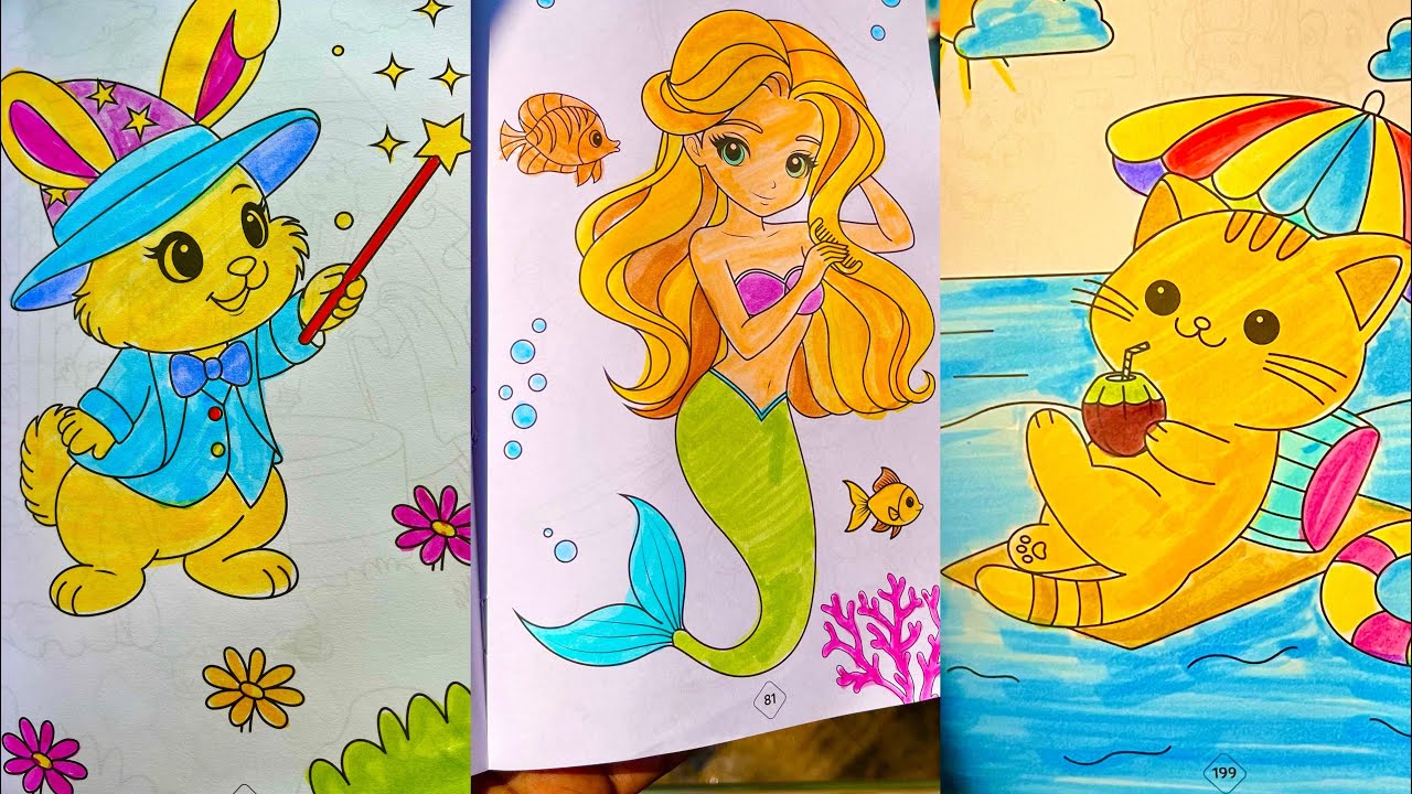 How to Paint MagicBunny,Jellyfish,CuteCat #jellyfish#mermaid #catlife #relaxingmusic #soothingmusic 