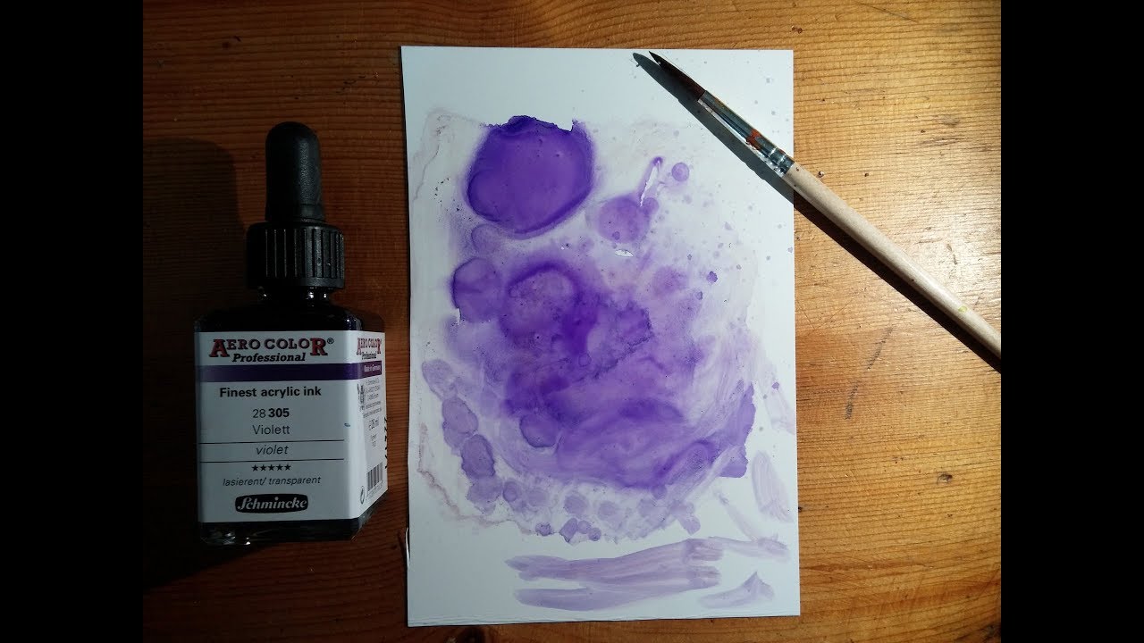 Experiment: Turning acrylic ink into alcohol ink