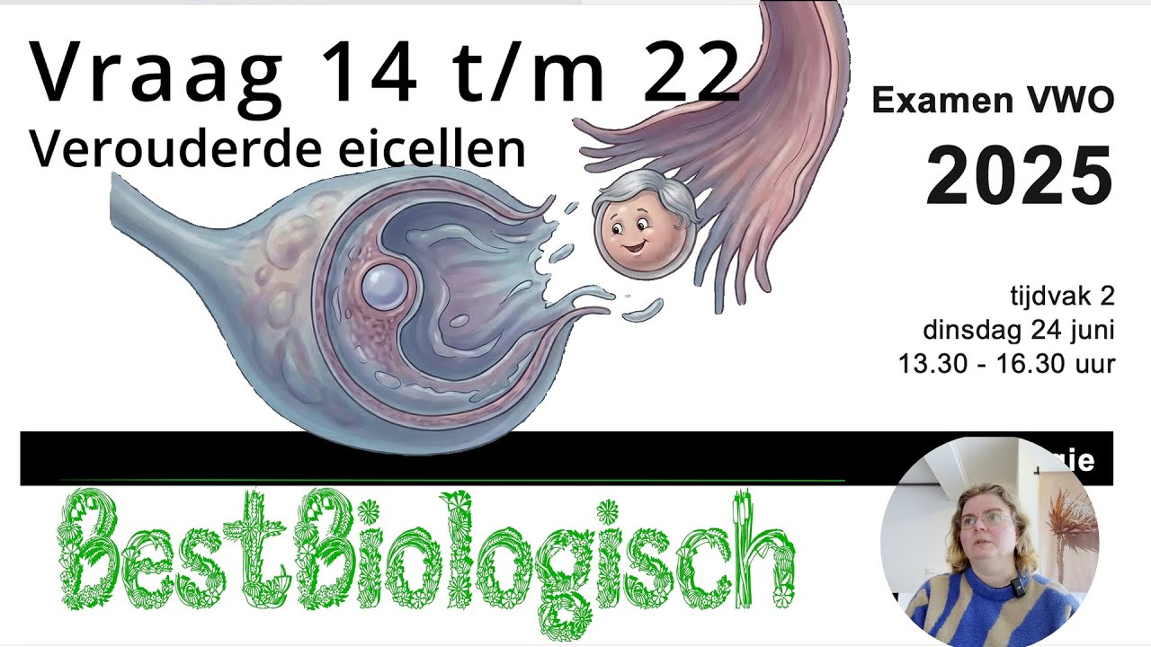 Biologie examen VWO 2025 2e tijdvak vraag 14 t/m 22