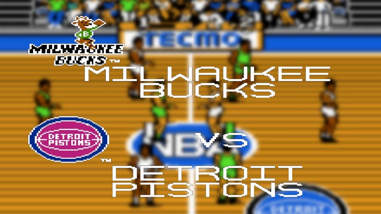 Milwaukee Bucks at Detroit Pistons | November 1st, 1991 | 1991 Season Sim | Tecmo Basketball (NES)