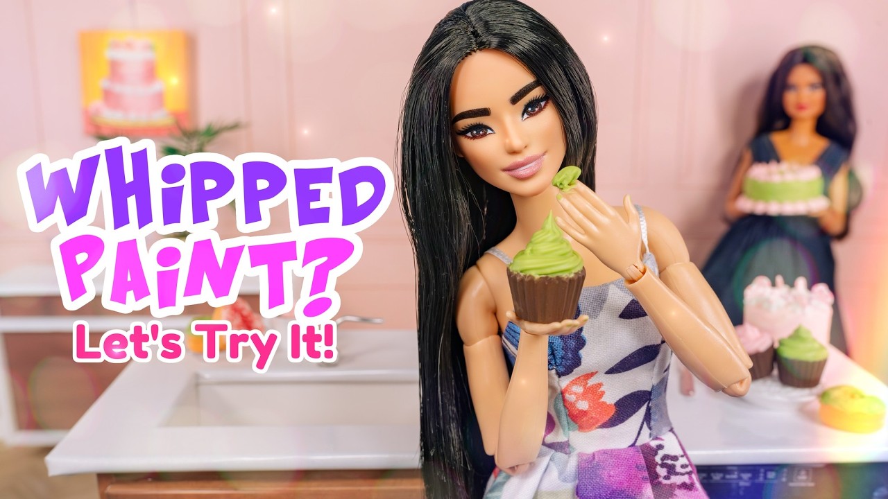 Whipped Paint? I Found It At The Craft Store | Can We Use It For Barbies? DIY Doll Food