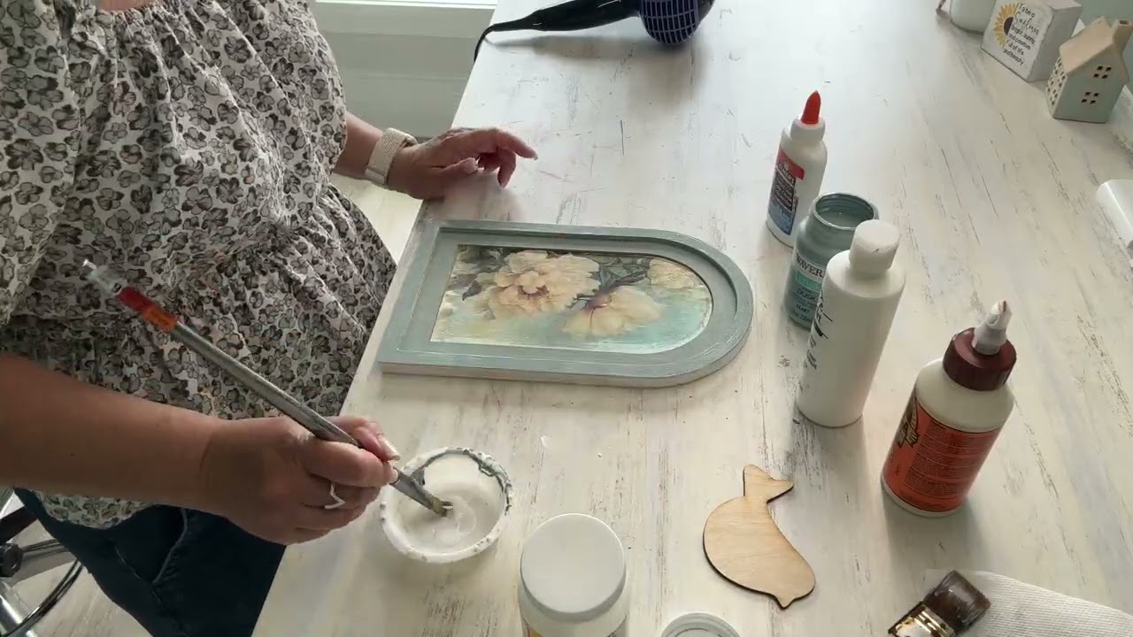 Lets Decoupage & Crackle Tutorial With Kim From Expression Artworks