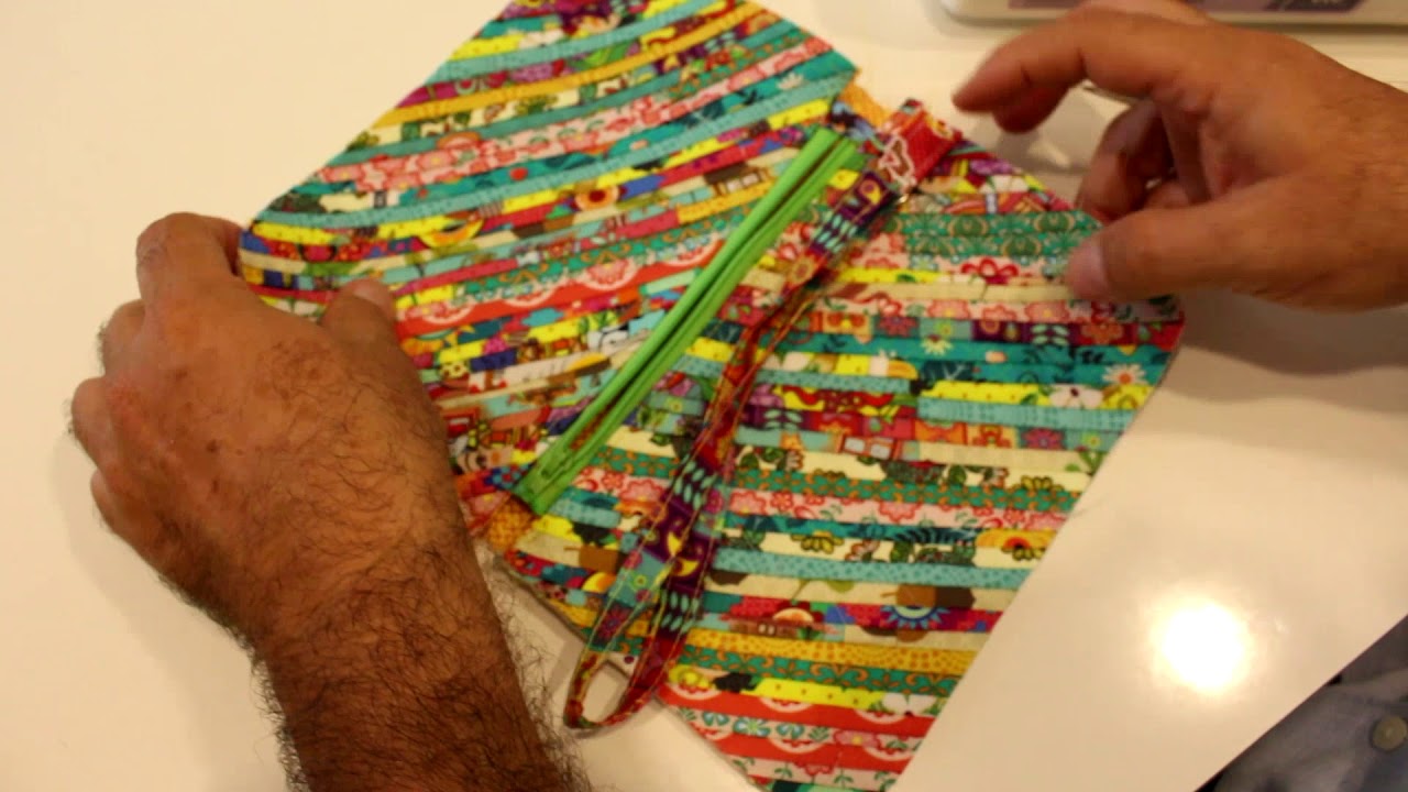 Carteira com Patchwork em Tiras / Afonso Franco