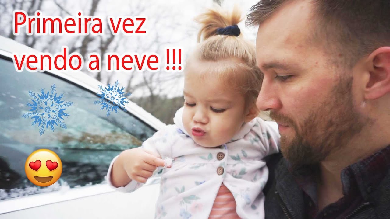 VENDO A NEVE CAIR PELA PRIMEIRA VEZ!! REAÇÃO FOFA!! DIA DE NEVE!!