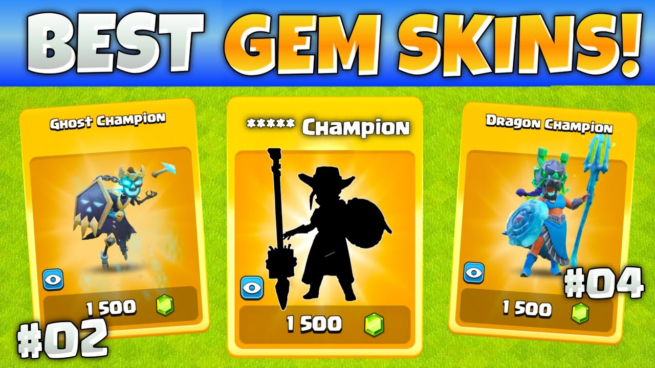 WHICH IS BEST ROYAL CHAMPION HERO SKINS FOR GEMS IN CLASH OF CLANS 2026 