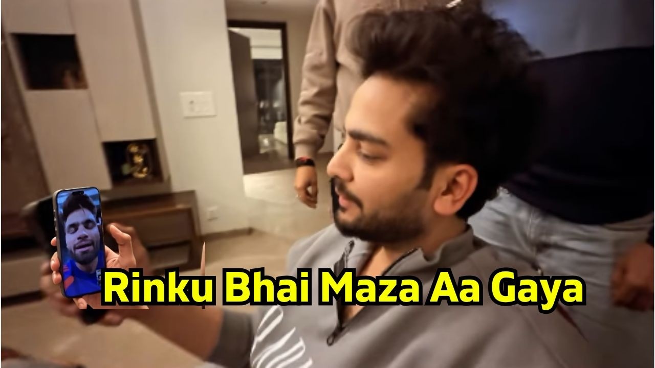 Elvish Yadav Live Video Call With Rinku Singh and Congrats for Win