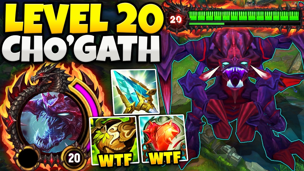I BROKE THE SIZE RECORD WITH LEVEL 20 CHO'GATH! I WAS LARGER THAN BARON AND TURRETS!