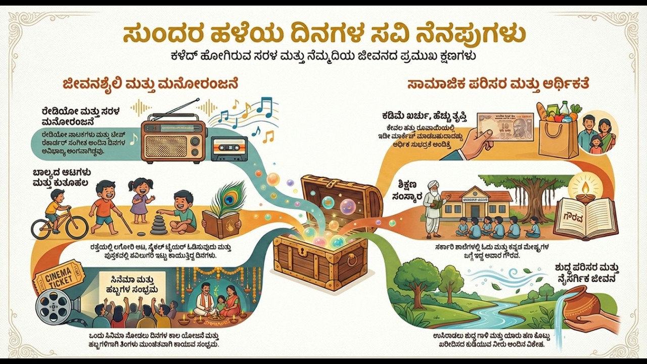 1️⃣ಅಂದಿನ ಕಾಲದ ಸುಂದರ ಜೀವನ – Childhood Nostalgia Kannada