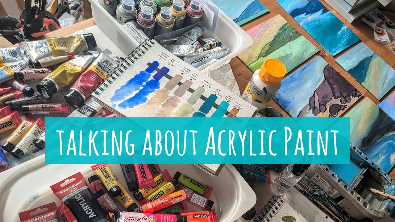 My Acrylic Paints: Student v Professional, Inks, Spray Paint (Golden, W&N Prof, Galeria, Amsterdam)