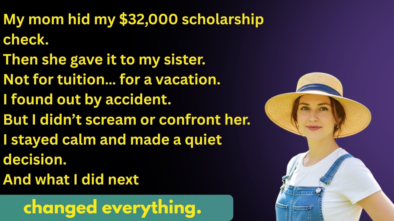 Mom Hid My $32K Scholarship Check—Gave It to My Sister for a Vacation. I Transferred It Back Quietly