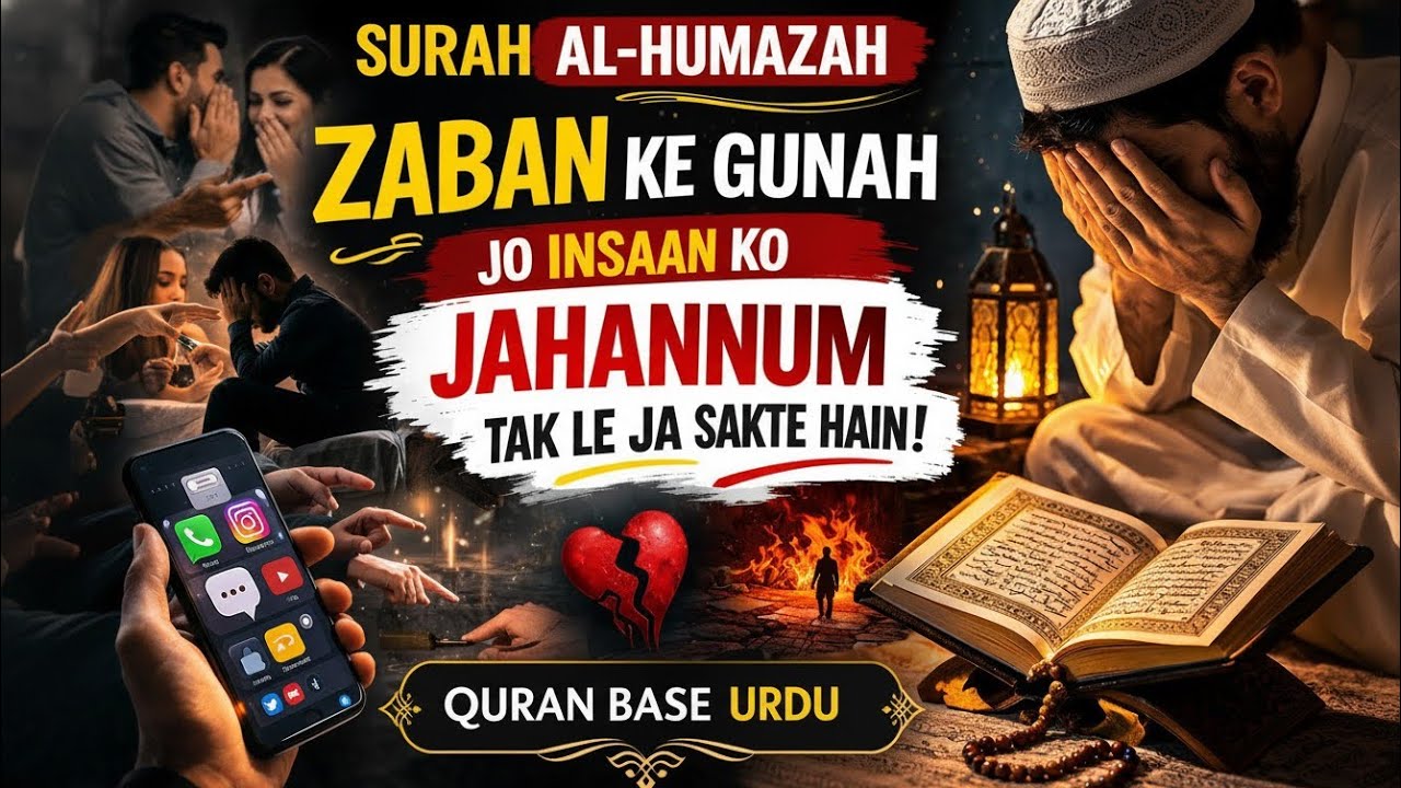 Surah Al-Humazah: Zaban ke Gunah jo Insaan ko Jahannum tak le ja sakte hain | Quran Message