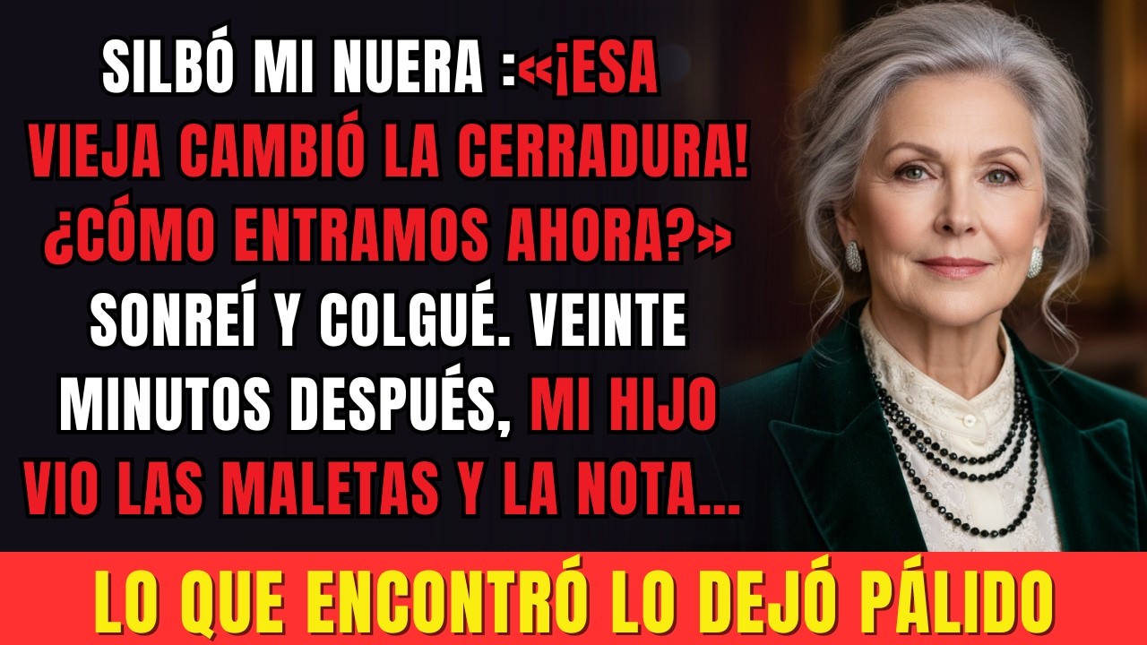 «¡Esa vieja cambió la cerradura! ¿Cómo entramos ahora?» —siseó mi nuera. Veinte minutos después…