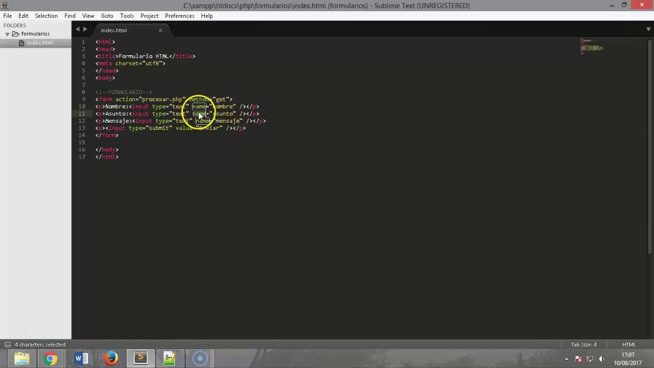 Como hacer un FORMULARIO con HTML y PHP desde cero
