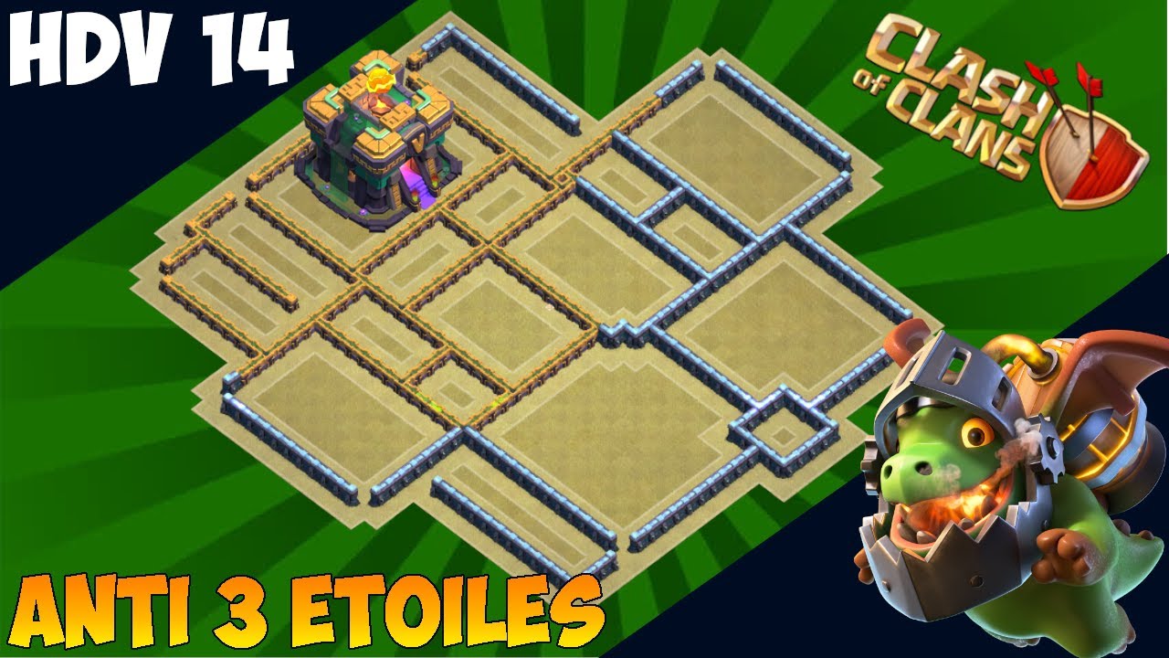 HDV 14 GDC anti 3 étoiles 2021 avec LIEN | VICTOIRE EN GUERRES DE CLAN | Clash of Clans