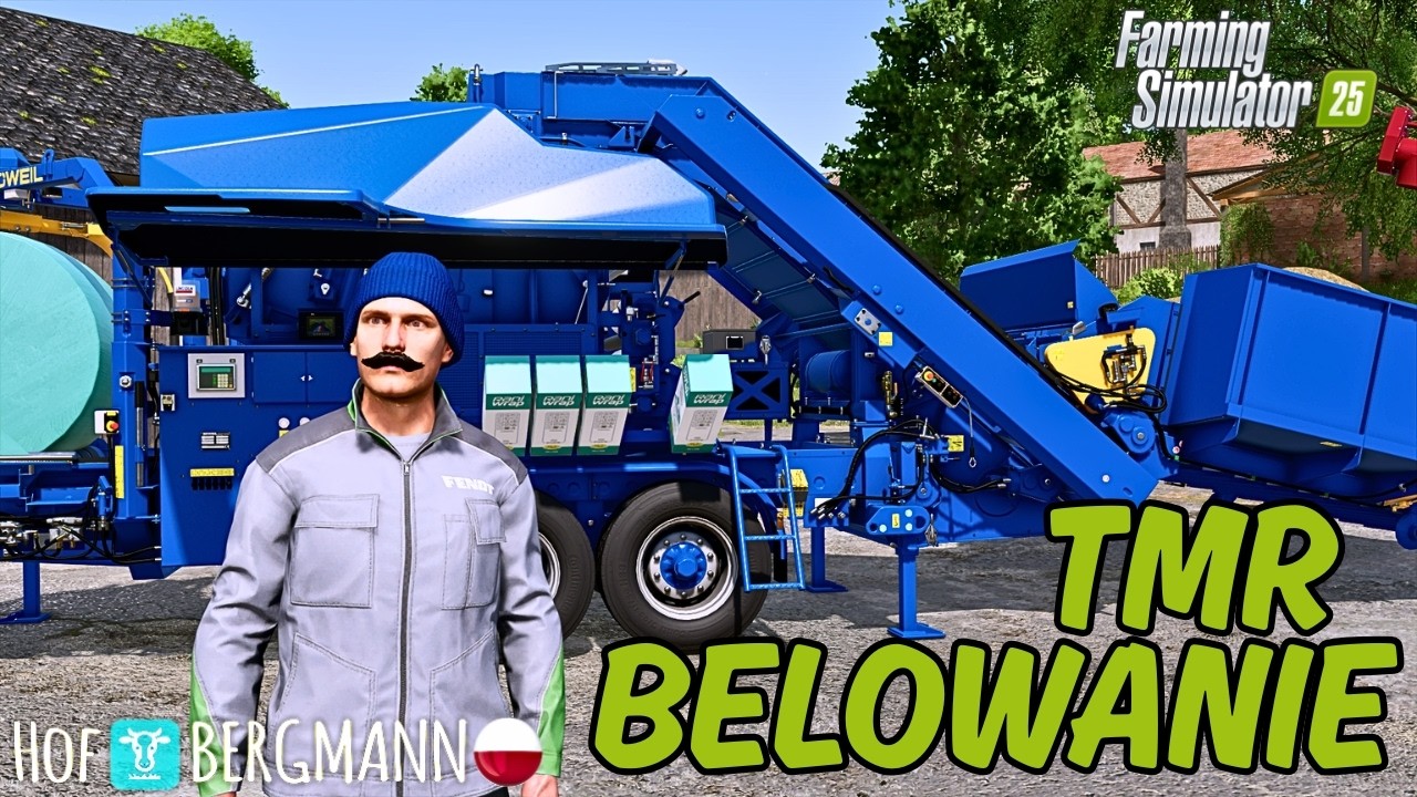 PRODUKCJA TMR NA DUŻĄ SKALĘ. BELOWANIE! | Hof Bergmann FS 25