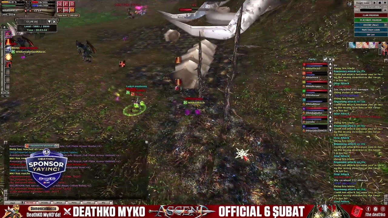 #DeathKO Myko ASCEND!  - WhiteAngels Clan PK Yayını