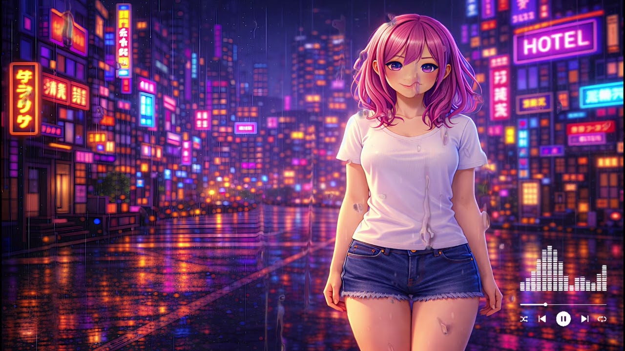 1 Hour Neon Neon ✨ 4K | Calming Lofi Mix for Focus & Productivity | Cyberpunk Study Vibes