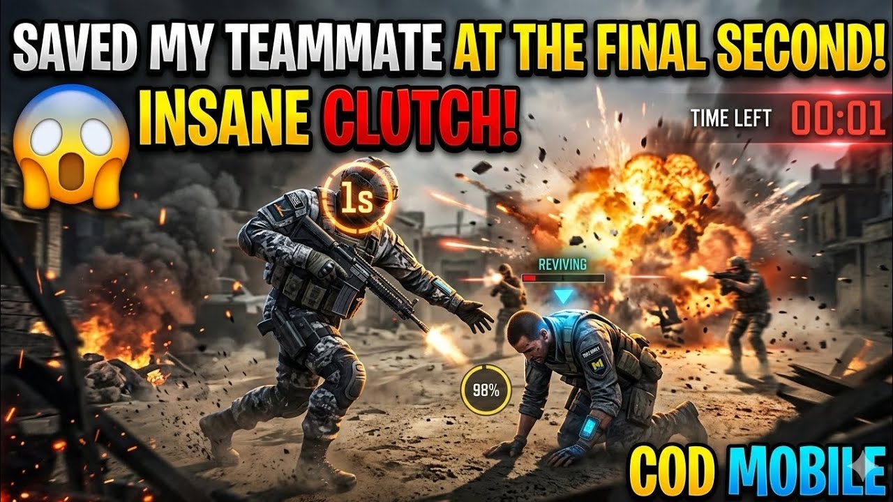 Saved My Teammate at the Final Second! 😱 INSANE Clutch | COD Mobile