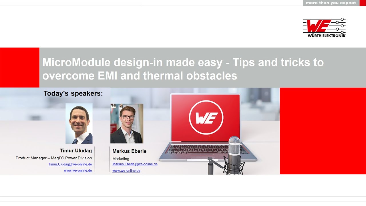 W&uuml;rth Elektronik Webinar: MicroModule design-in made easy - Tips and tricks