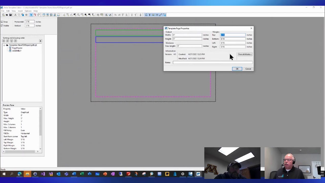 Editing PDF Reports in Tekla