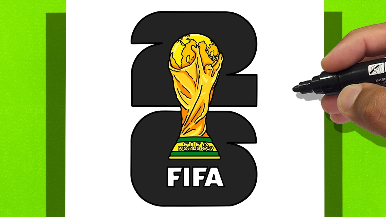 How to DRAW the FIFA World Cup 2026 LOGO | WE ARE 26